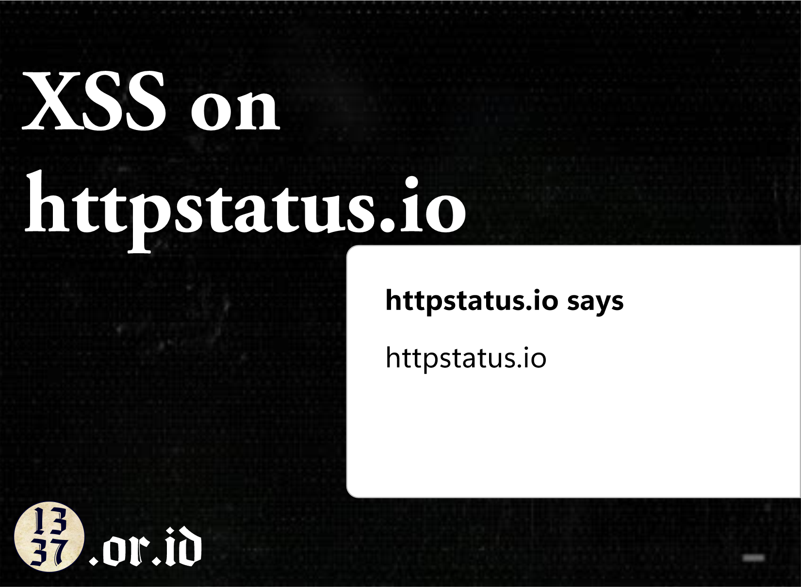 XSS on httpstatus.io